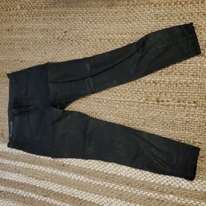 Madewell coated moto jeans